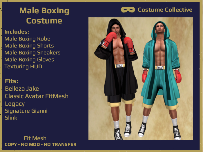 Second Life Marketplace * CC * Male Boxing Costume
